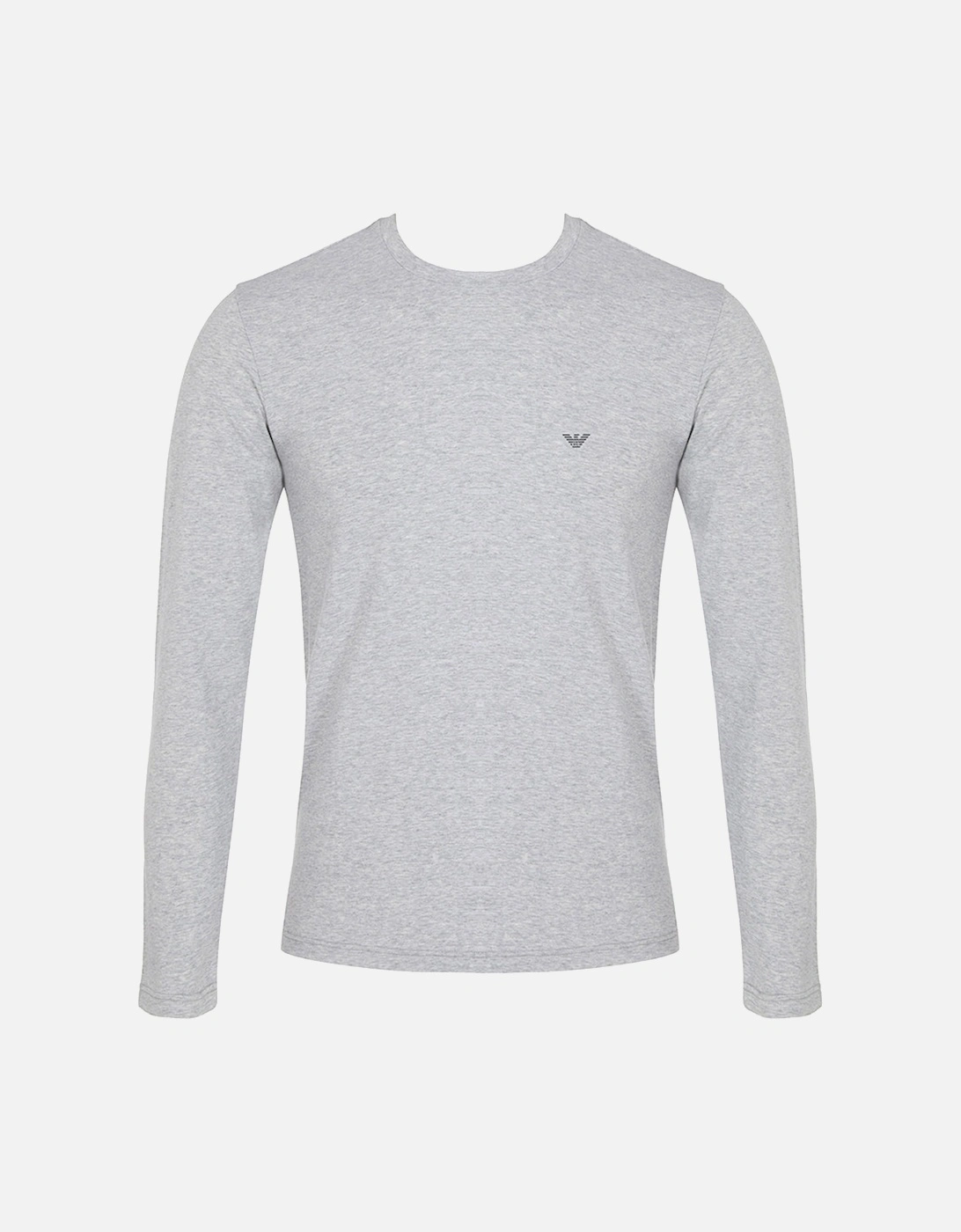 Stretch Cotton Slim-Fit Long-Sleeve T-Shirt, Grey Melange, 2 of 1