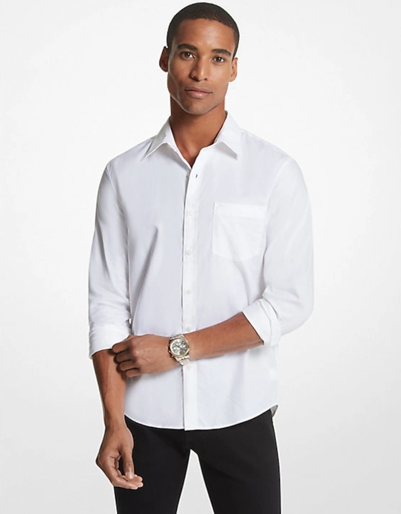 Slim-Fit Cotton Blend Shirt