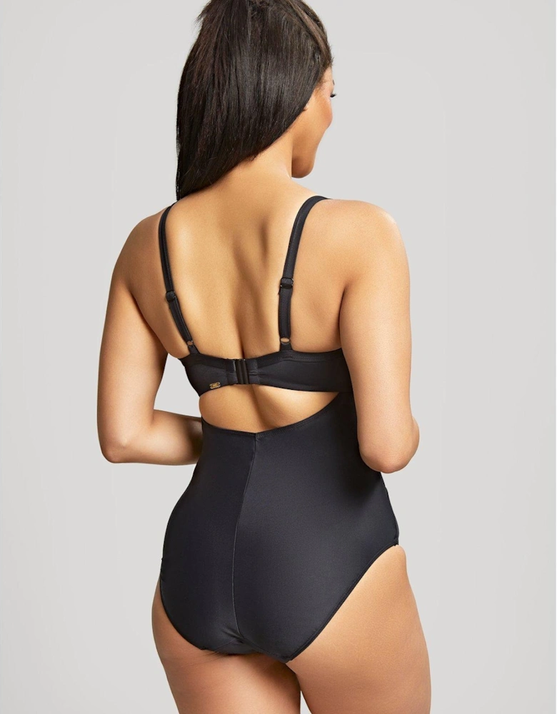 Moulded Plunge Swimsuit - Black