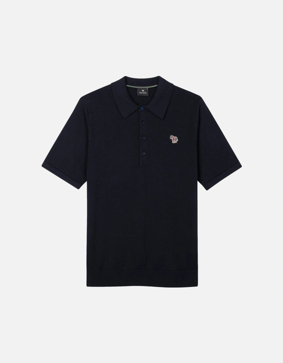PS SS Polo Zebra Badge Polo Sweater 49 DK NAVY, 3 of 2
