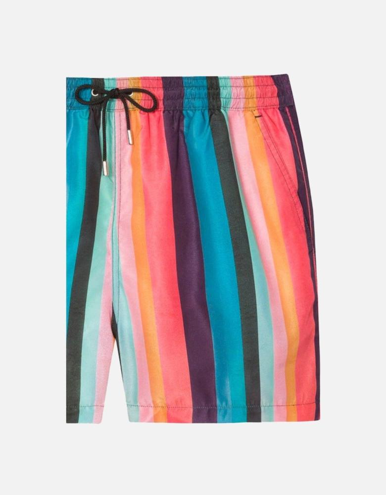 'Artist Stripe' Swim Shorts, Multicolour