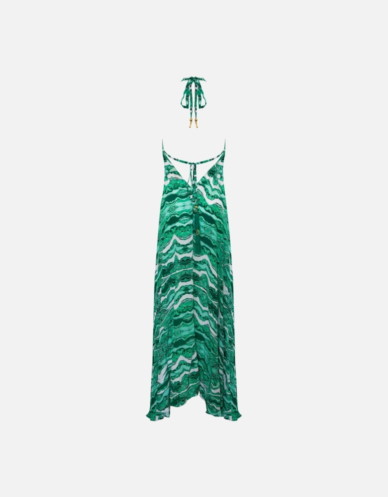 Green coral Ibiza dress