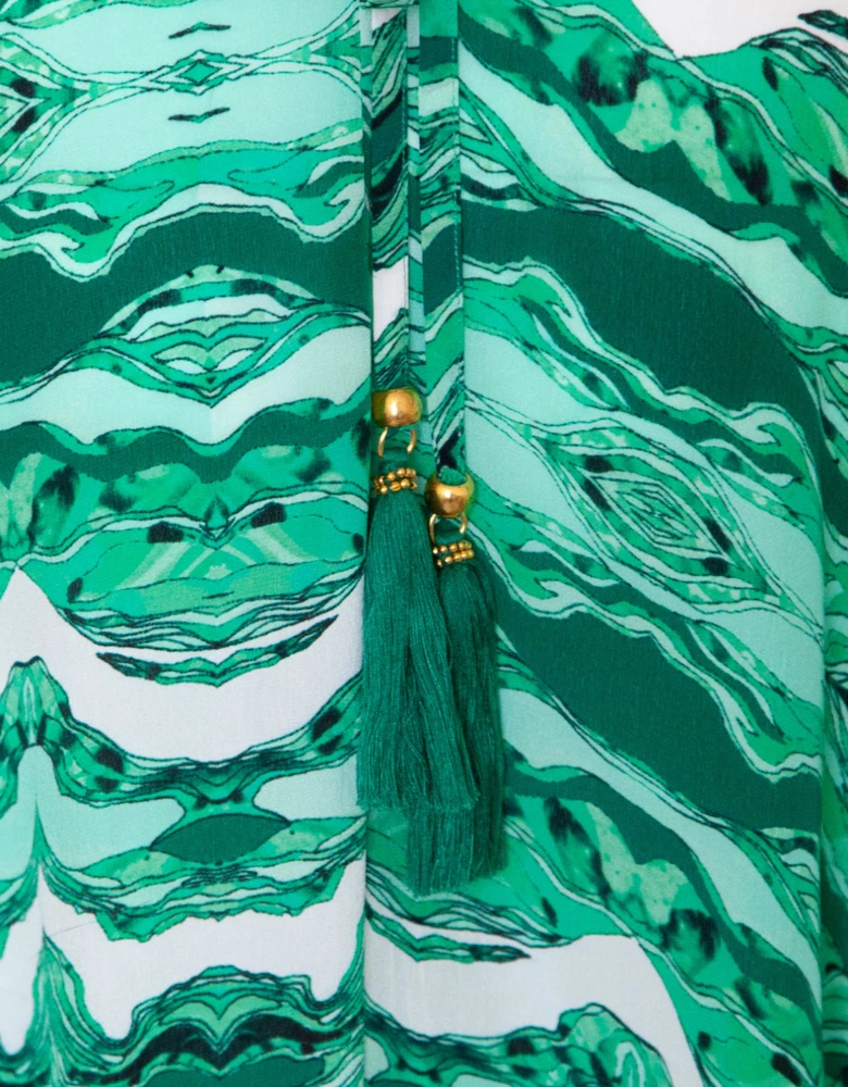 Green coral Ibiza dress