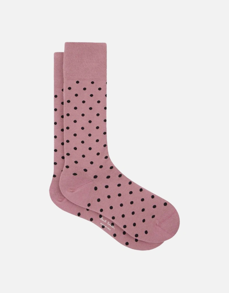 Fernando Polka Dot Socks, Pink
