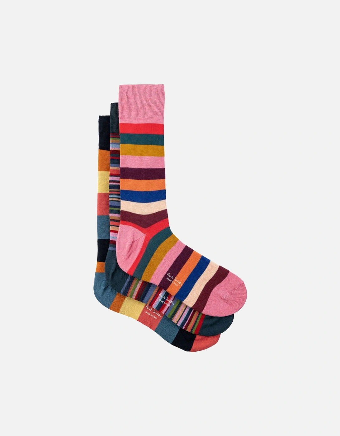 3-Pack Bright Star Stripe Socks, Multicolour, 5 of 4