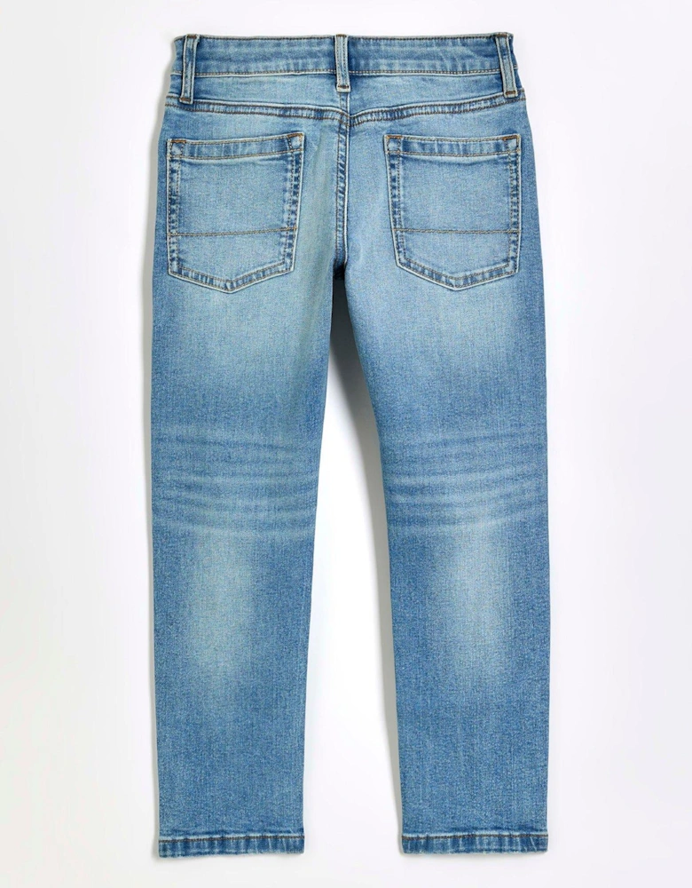 Boys Ripped Slim Fit Jeans - Blue