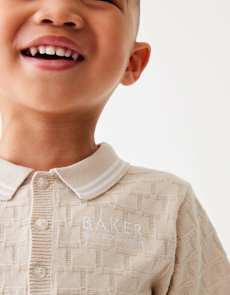 Baker By Younger Boys Polo Set - Beige