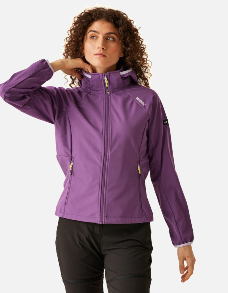 Womens Bourda Full Zip Hooded Softshell Jacket