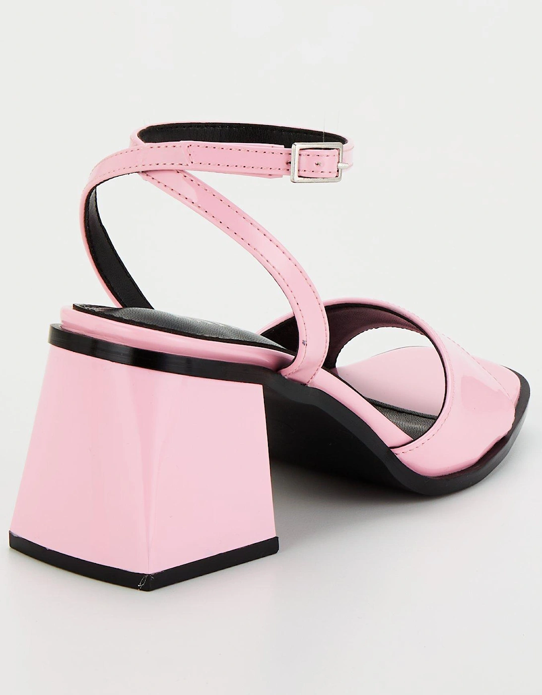 Elyse Patent Block Heel Sandals - Pink