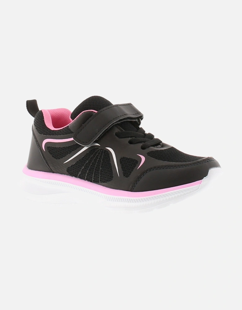 Younger Girls Trainers Charis K Touch Fastening black UK Size