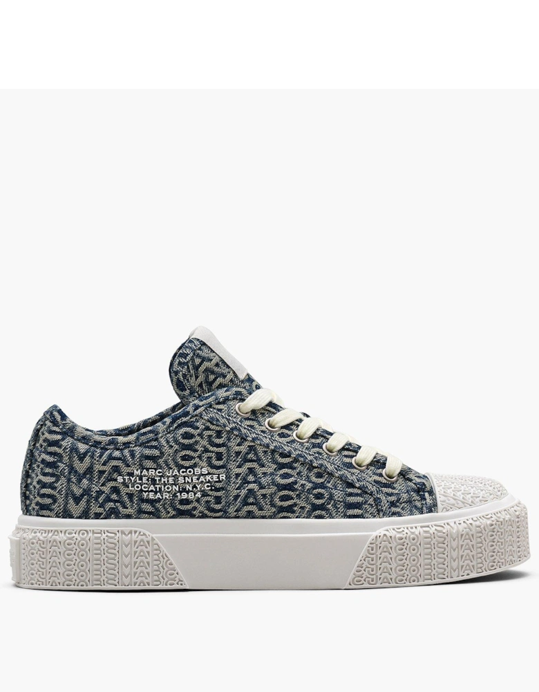 The Denim Monogram Sneakers - Blue