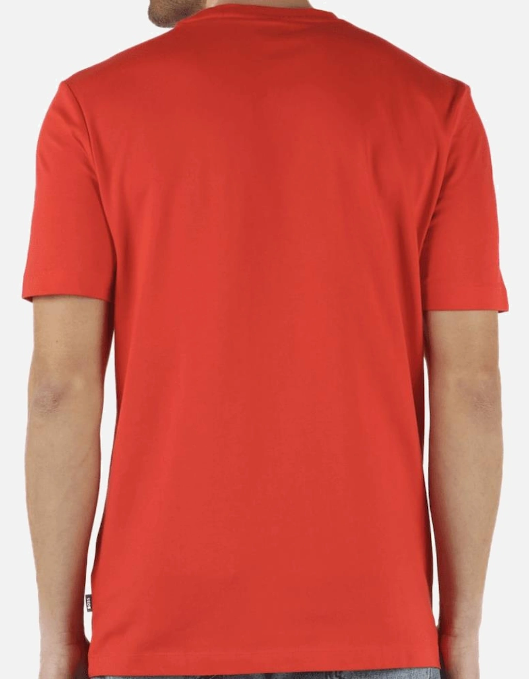 Cotton Logo Print Regular Fit Red T-Shirt