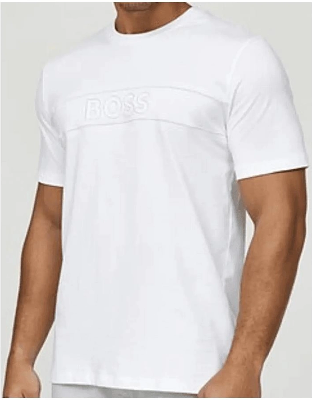 Embroidered Outline Logo Regular Fit White T-Shirt