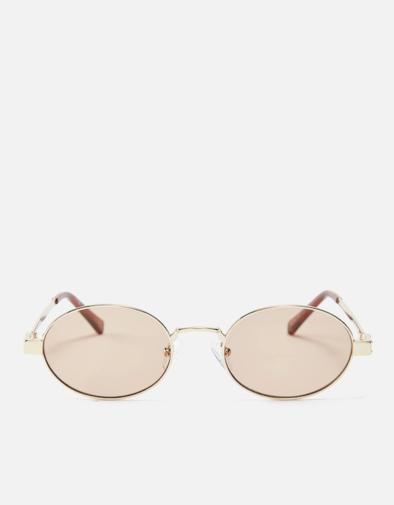 Poseidon Deux Oval-Frame Gold-Tone Sunglasses