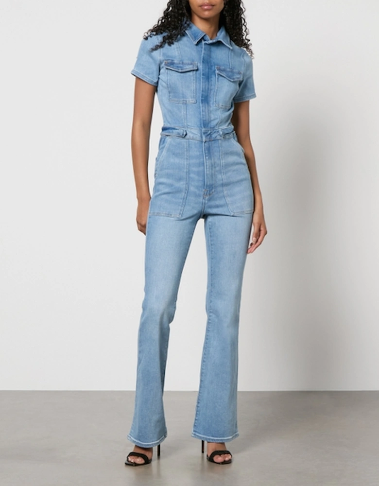 Fit For Success Bootcut Denim Jumpsuit