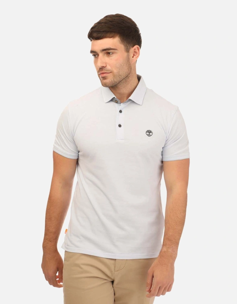 Mens Oxford Short Sleeve Polo Shirt - Oxford Short Sleeve Polo