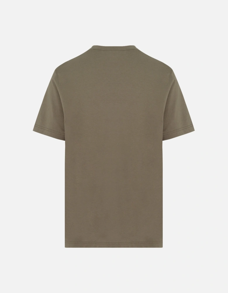 Patch Logo Cotton T-shirt Brown