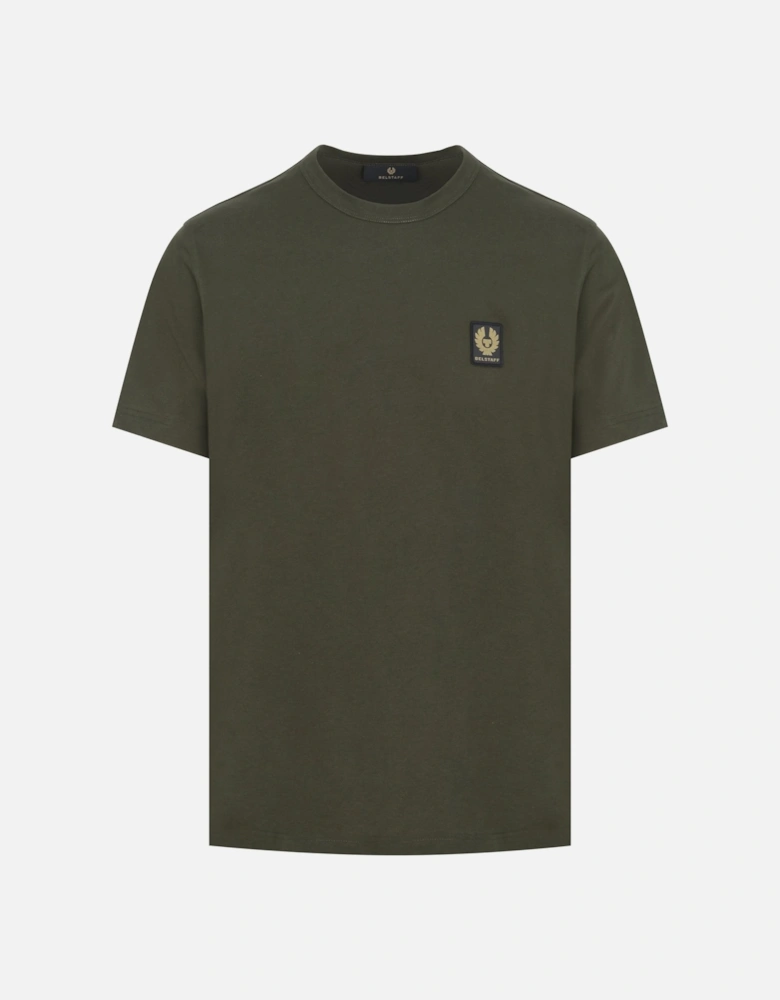Patch Logo Cotton T-shirt Green