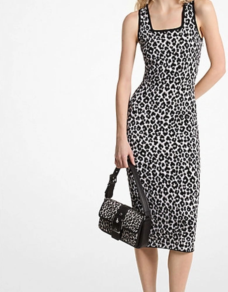 Leopard Jacquard Knit Dress