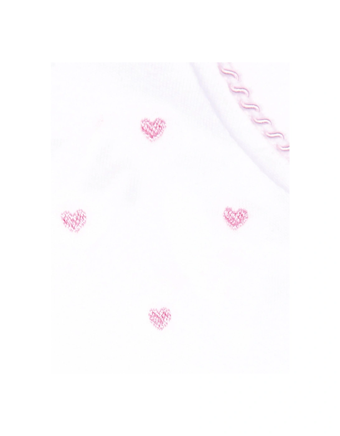 Girls Heart Embroidered Sleepsuit - Pink