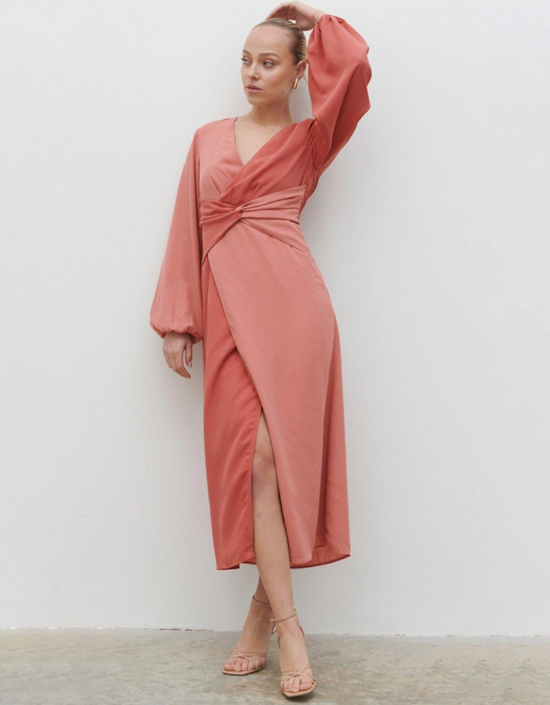 Freina Midaxi Dress - Pink