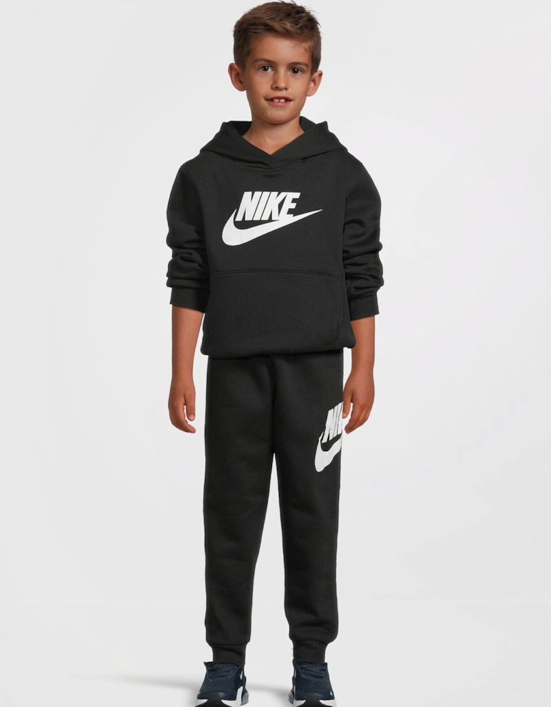 Kids Unisex Club Fleece Hoodie And Joggers Set - Black