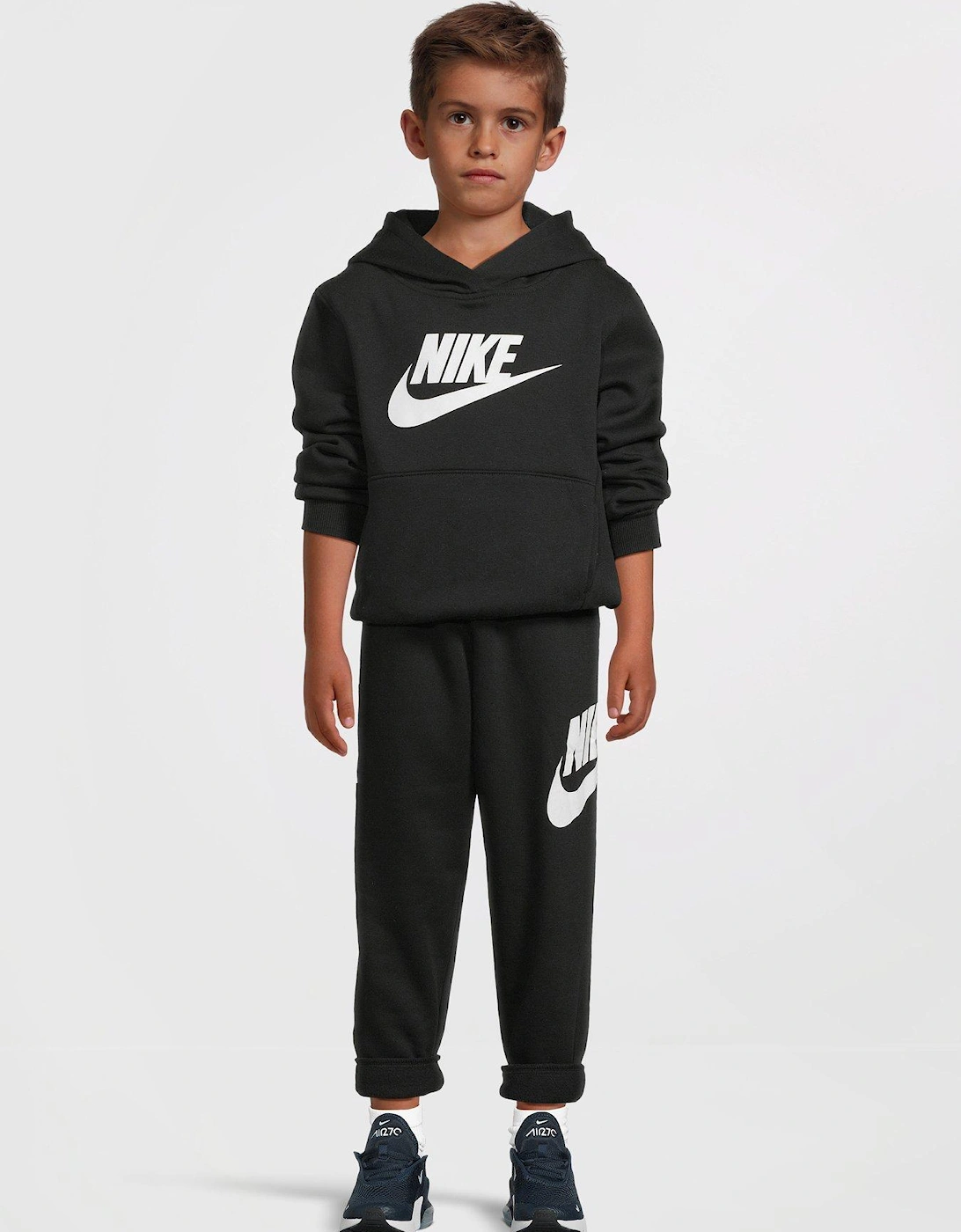 Kids Unisex Club Fleece Hoodie And Joggers Set - Black