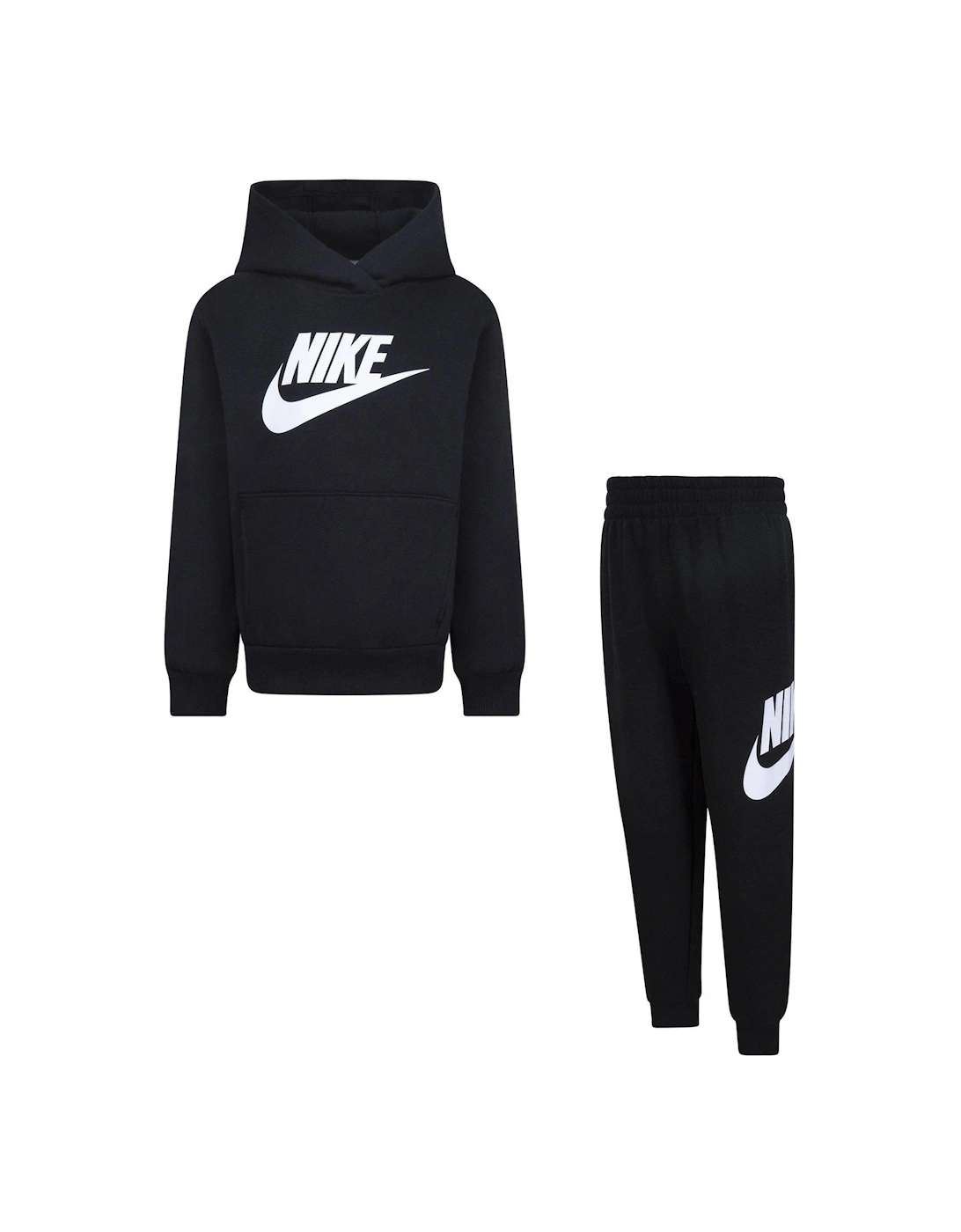 Kids Unisex Club Fleece Hoodie And Joggers Set - Black