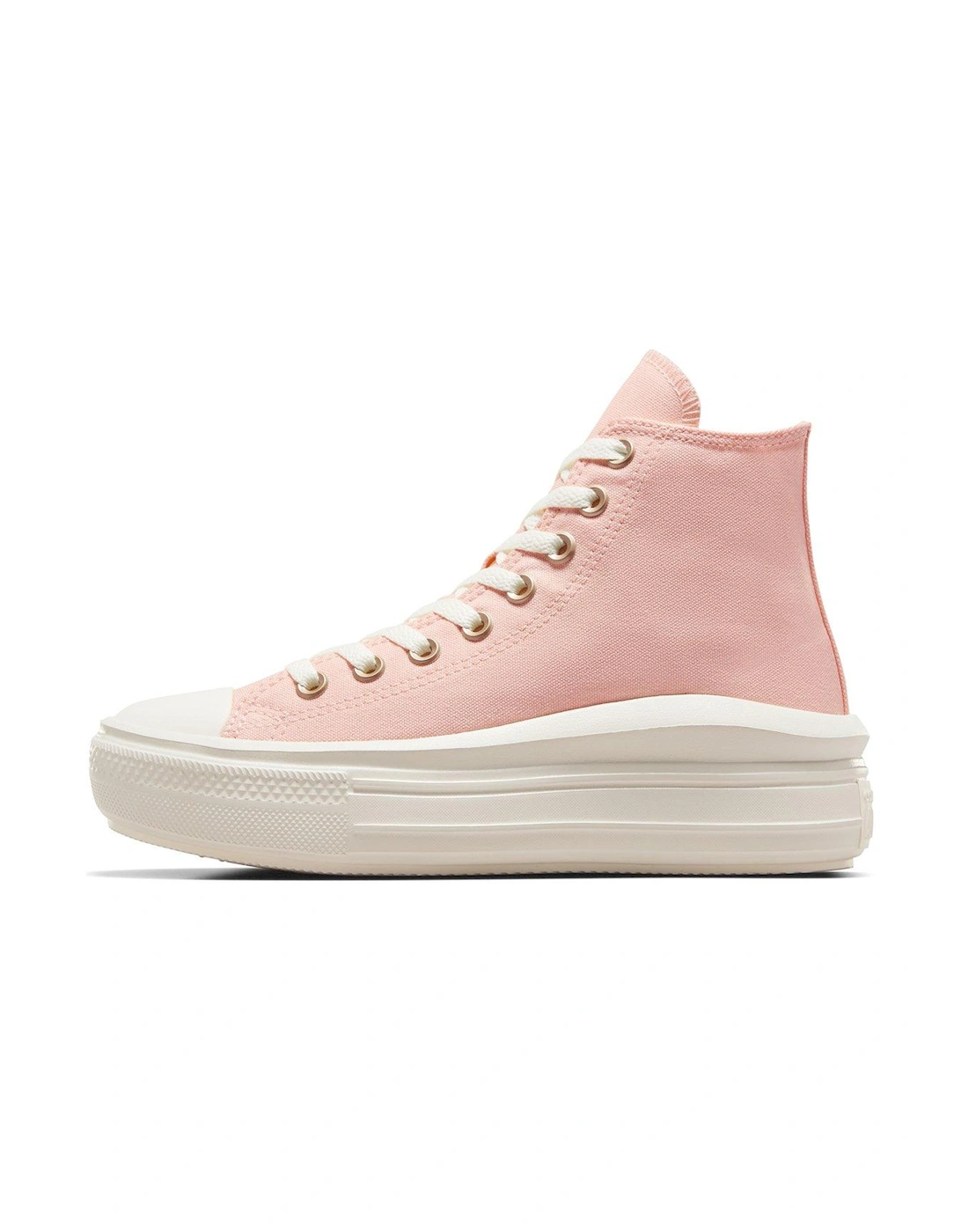 Womens Move Crafted Color High Tops Trainers - Peach/White