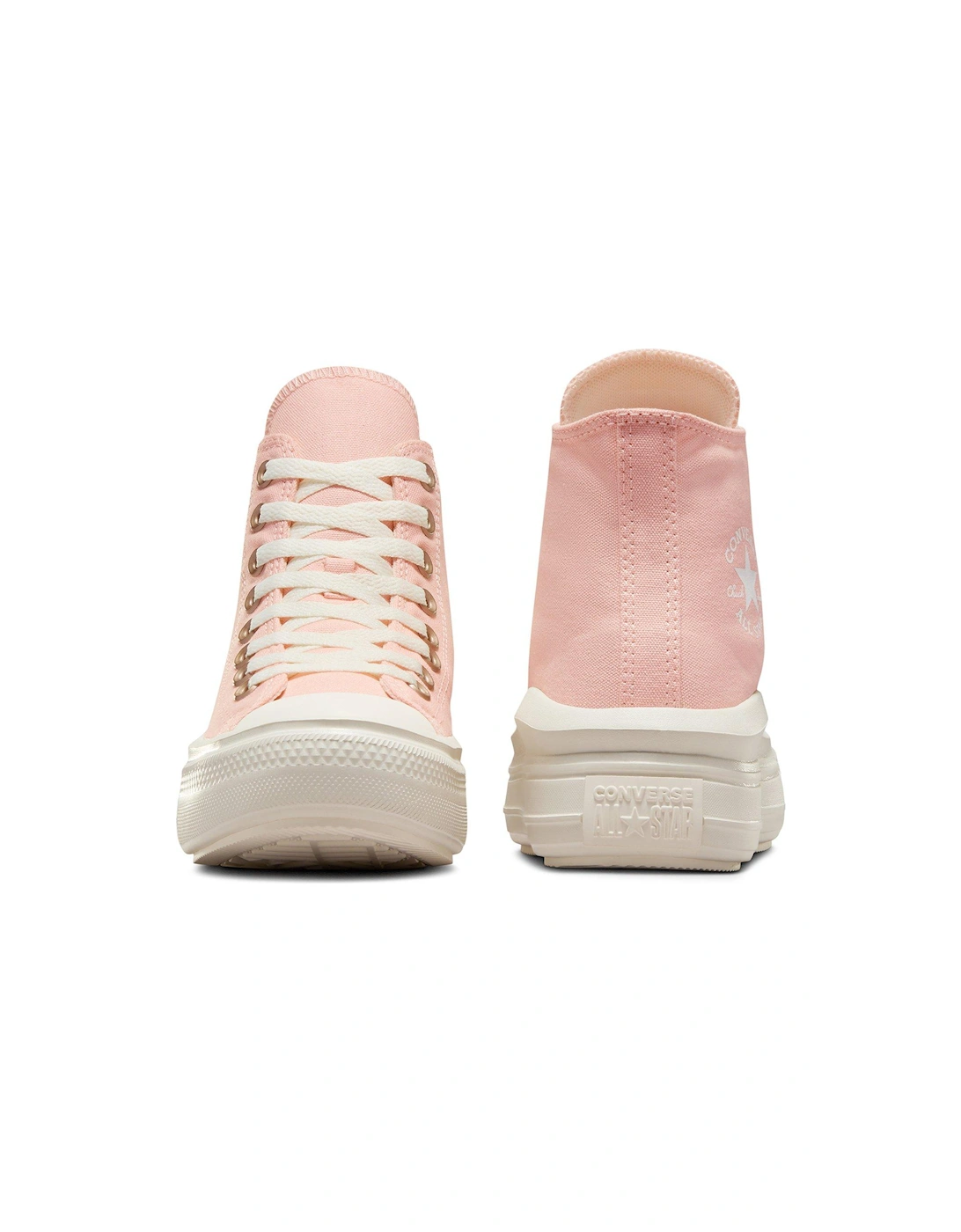 Womens Move Crafted Color High Tops Trainers - Peach/White