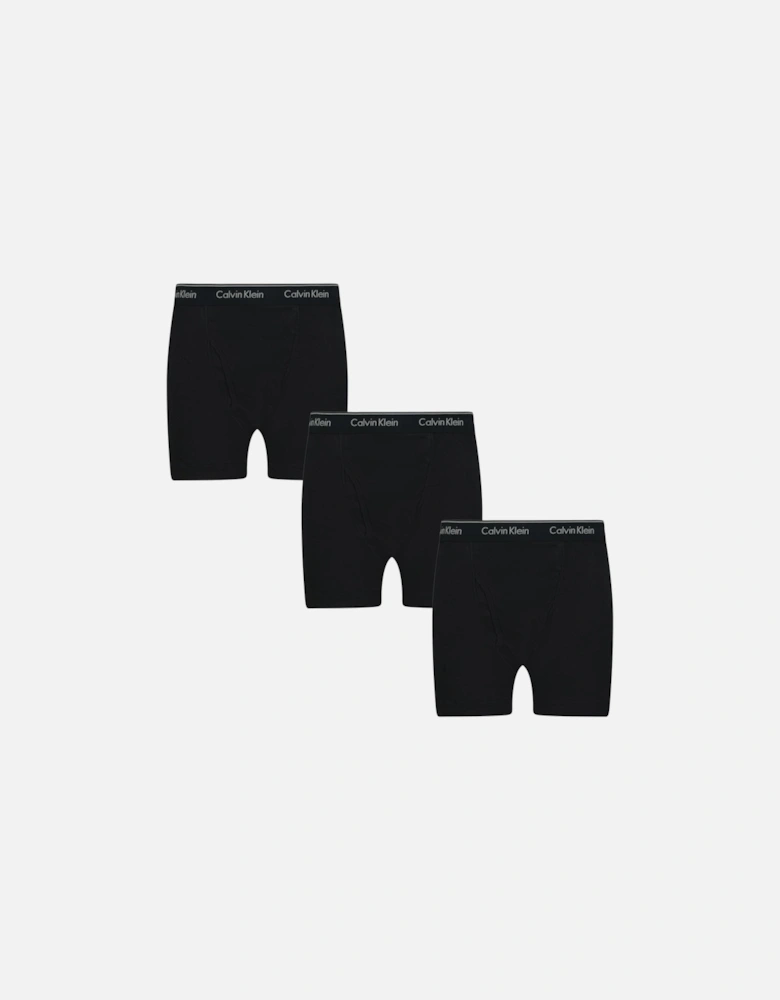 Stencil Logo Cotton Stretch Boxers Black (3 Pack)