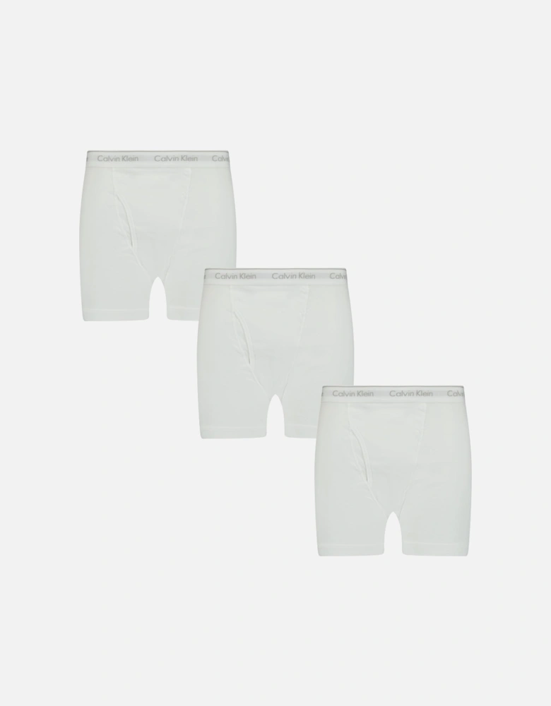 Stencil Logo Cotton Stretch Boxers White (3 Pack)