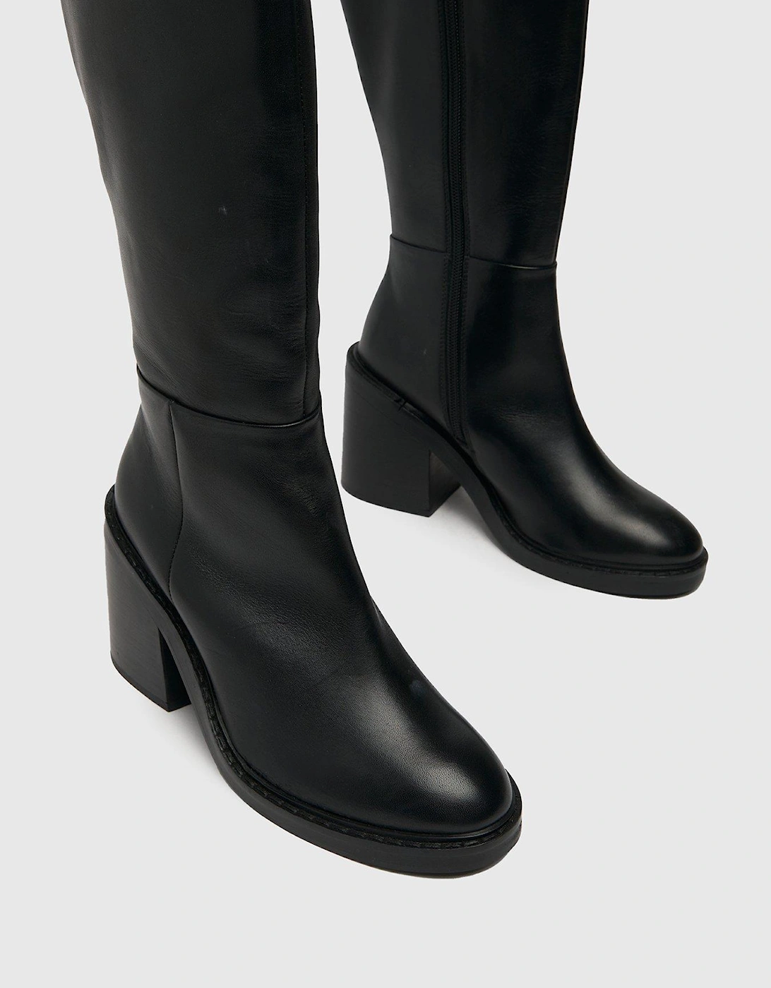 Delaney Leather Platform Knee Boot