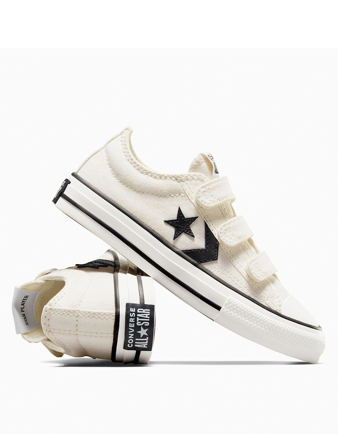 Kids Star Player 76 Ox Trainers - White/Black