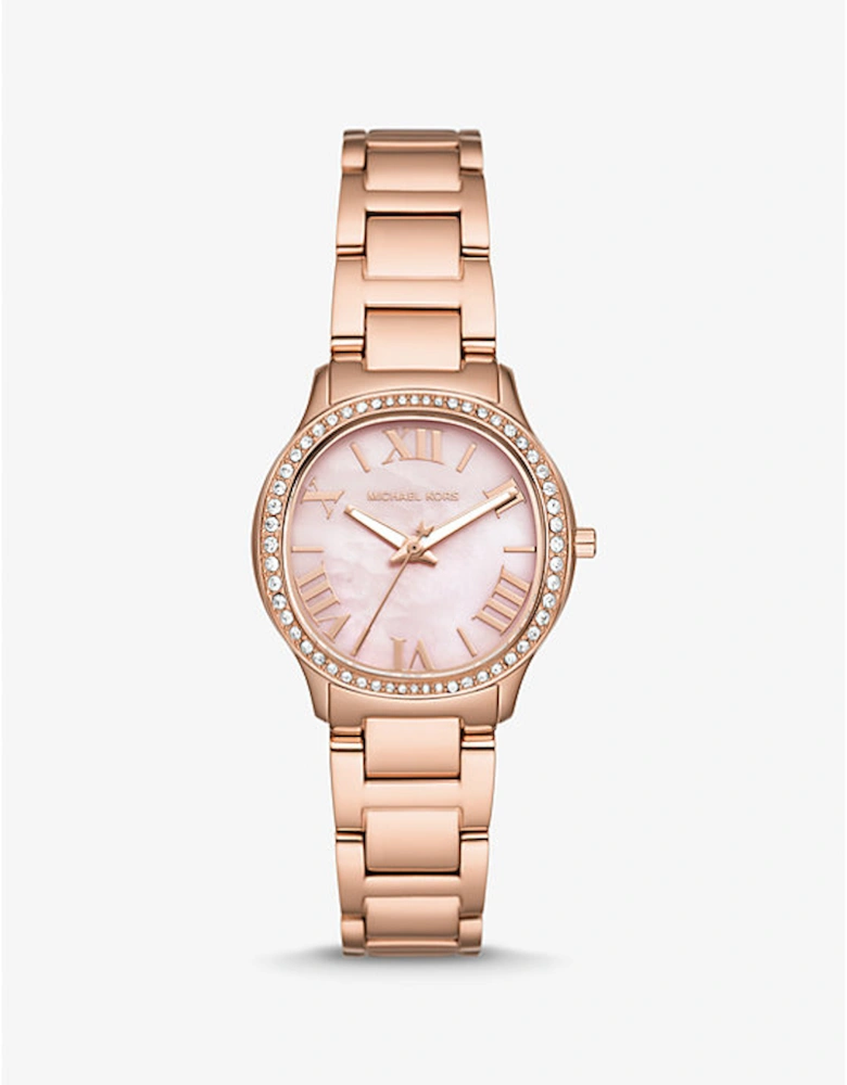 Mini Sage Pavé Rose Gold-Tone Watch