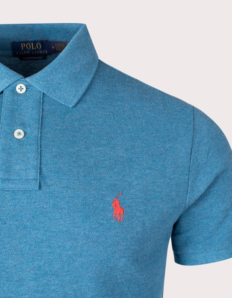 Custom Slim Fit Mesh Polo Shirt