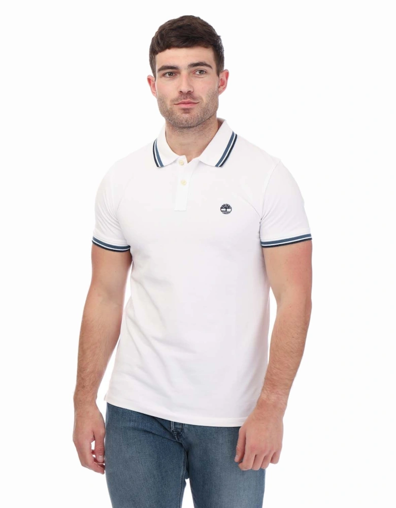 Mens Millers River Tipped Polo Shirt - Tipped Short Sleeve Polo