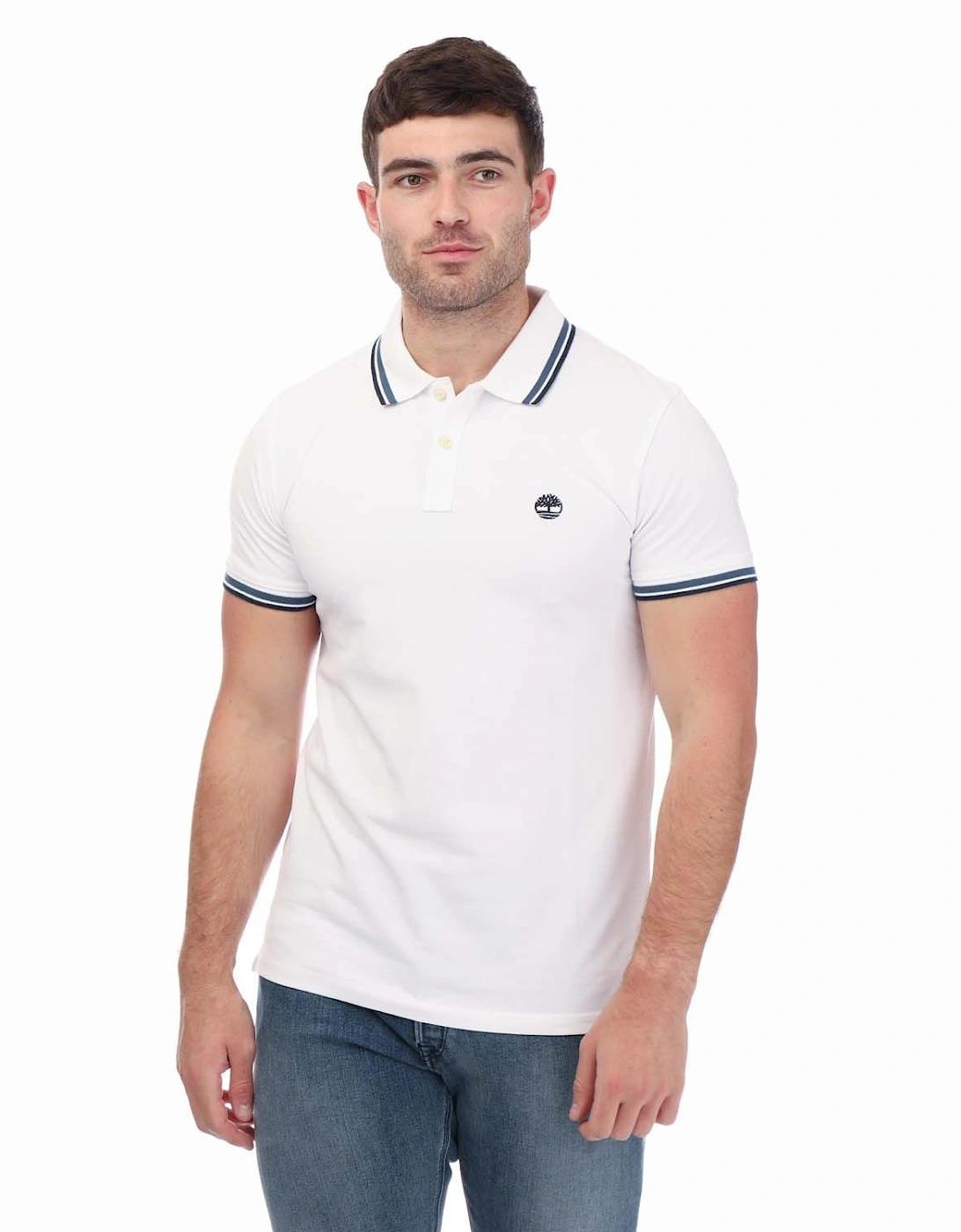 Mens Millers River Tipped Polo Shirt - Tipped Short Sleeve Polo, 5 of 4
