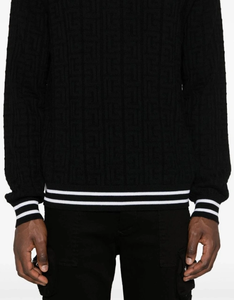 Monogram Wool Sweater Black