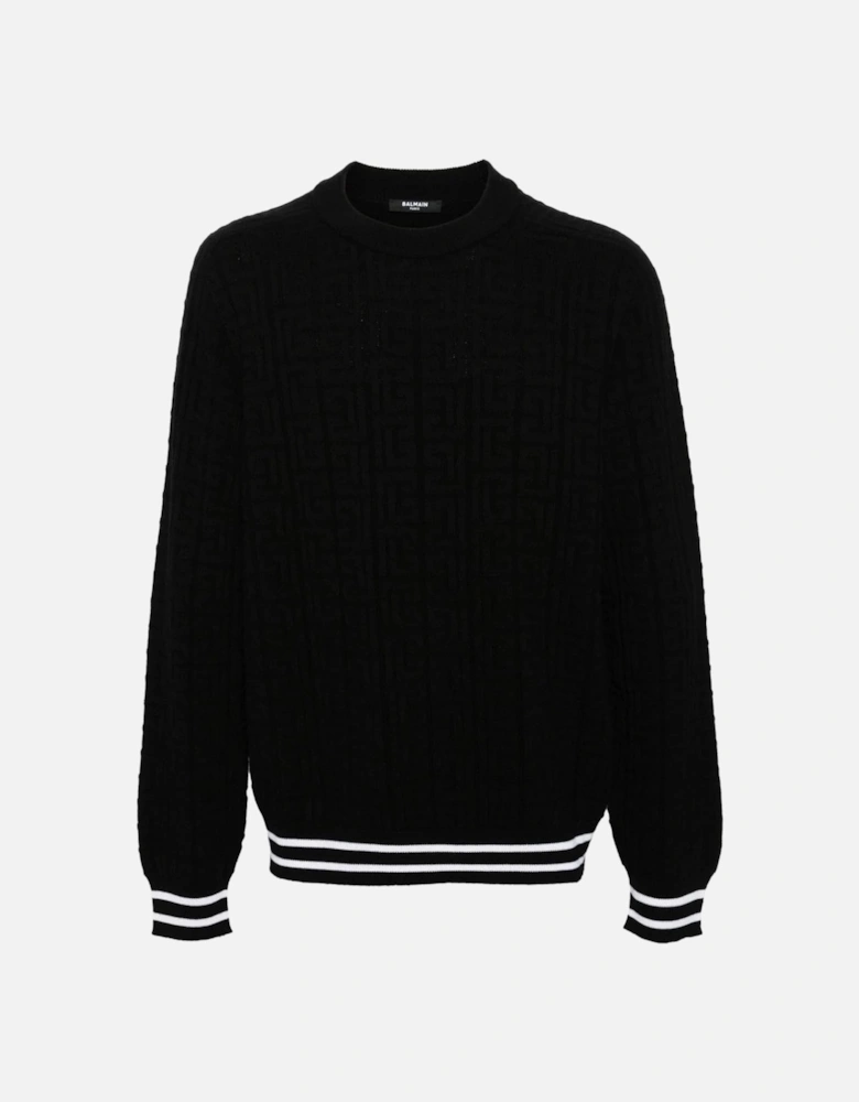 Monogram Wool Sweater Black