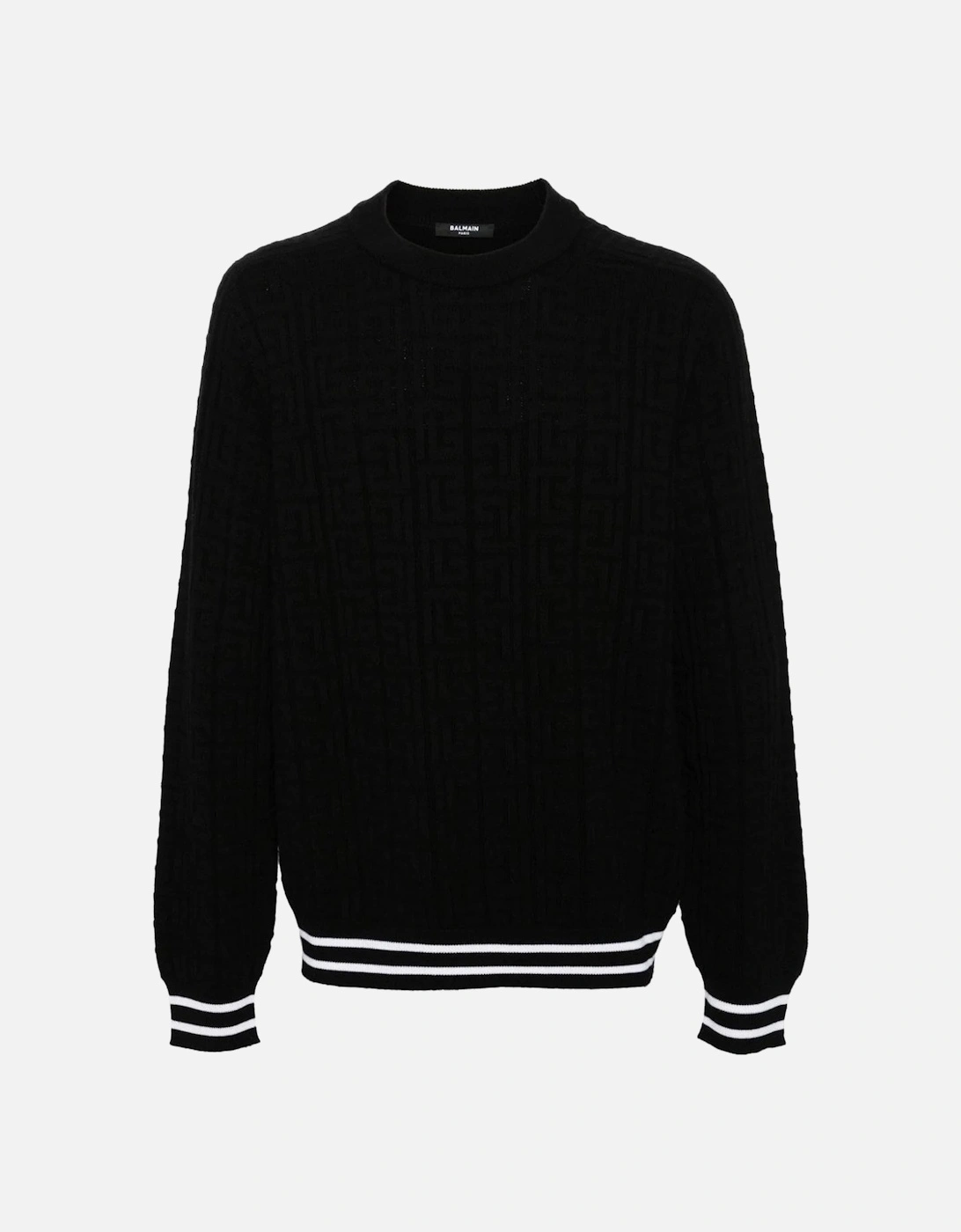 Monogram Wool Sweater Black, 7 of 6