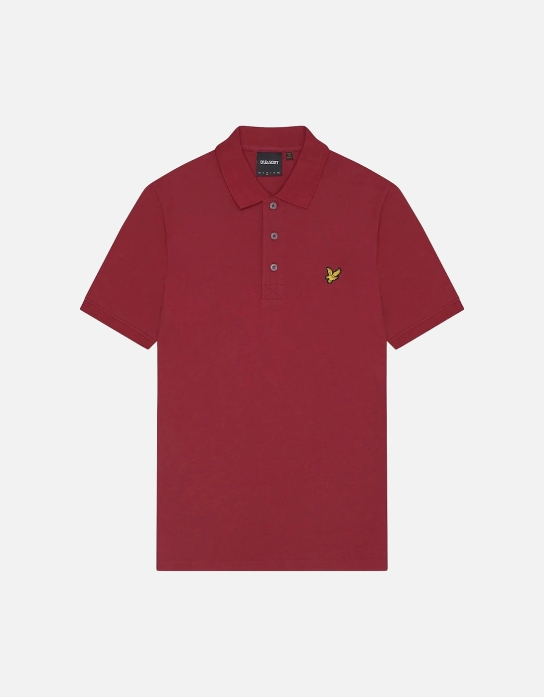 Lyle Scott Brand Chest Logo Burgundy Polo Shirt, 2 of 1