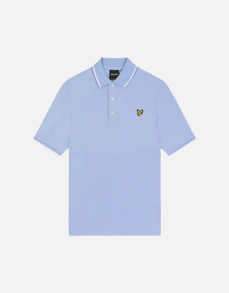 Lyle Scott Brand Chest Logo Light Blue Polo Shirt