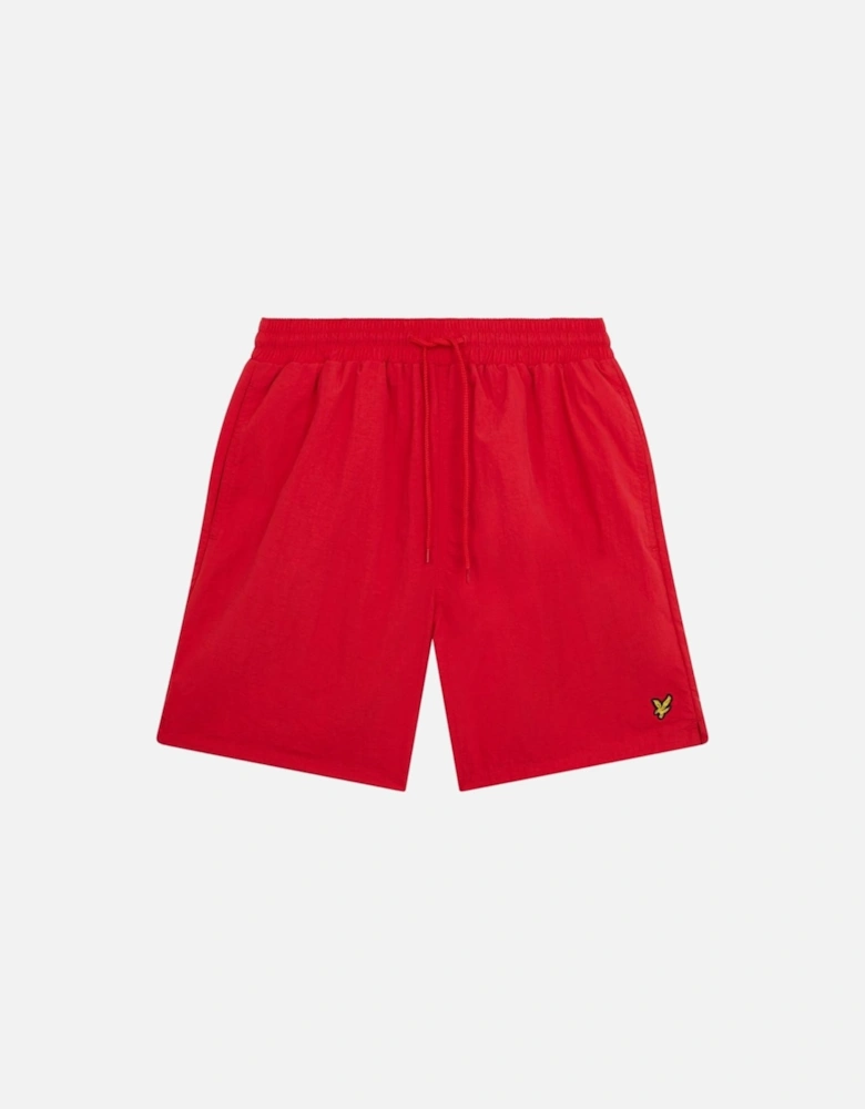 Lyle & Scott Branded Logo Gala Red Swim Shorts