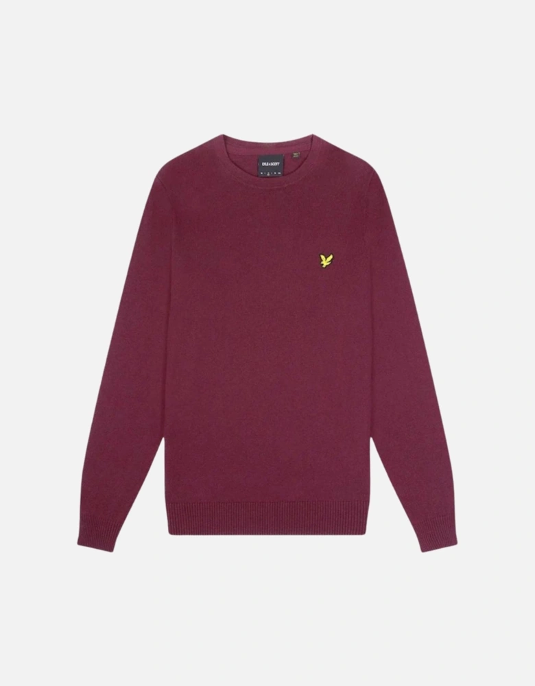 Lyle & Scott Brand Logo Burgundy Jumper