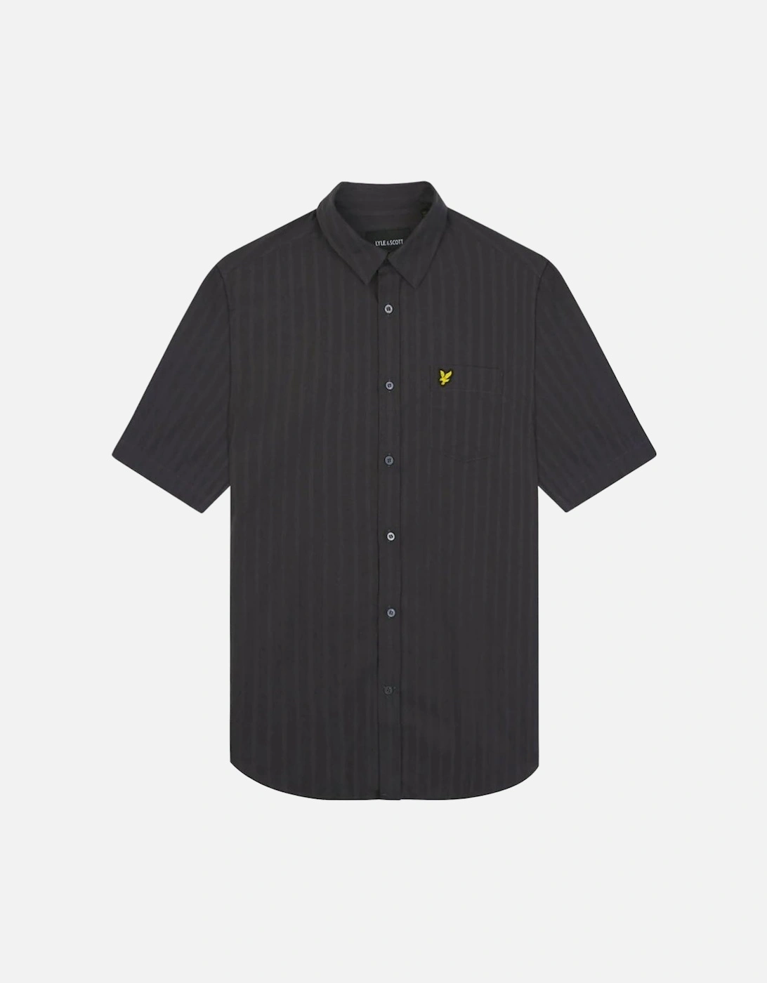 Lyle Scott Brand Chest Logo Gunmetal Shirt, 2 of 1