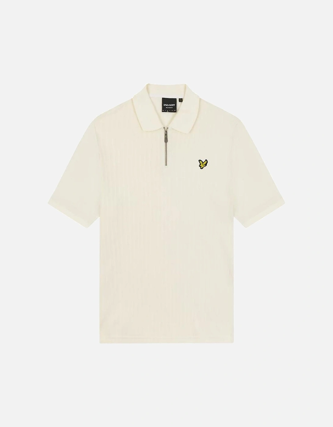 Lyle Scott Textured Stripe Chalk Polo Shirt, 2 of 1