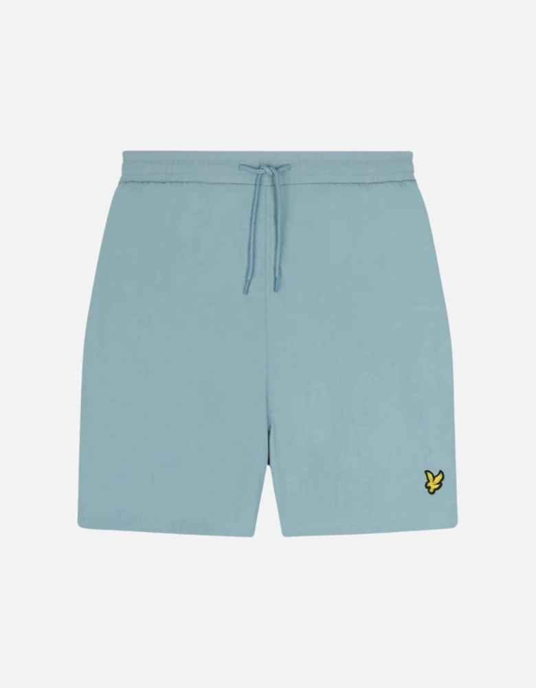 Lyle Scott Branded Logo Light Blue Swim Shorts