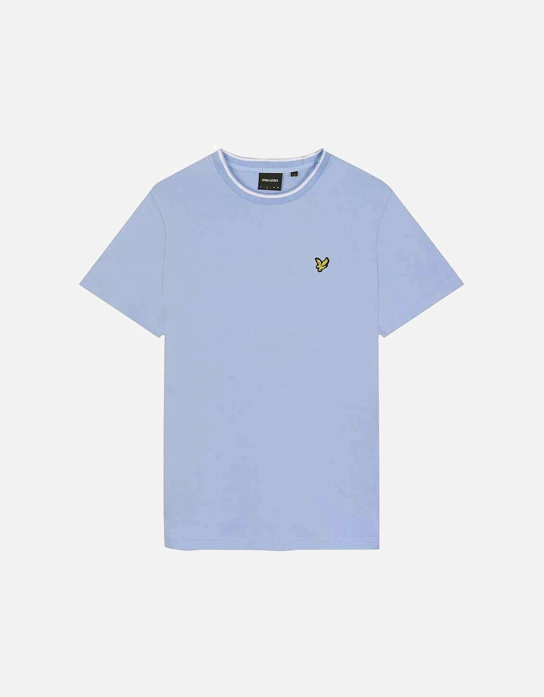 Lyle Scott Tipped Collar Light Blue T Shirt, 2 of 1