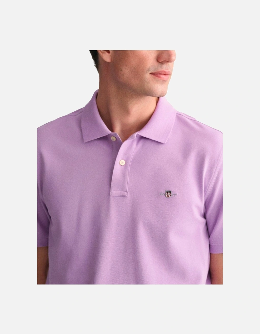 Regular Fit Short Sleeve Pique Polo Orchid Lilac